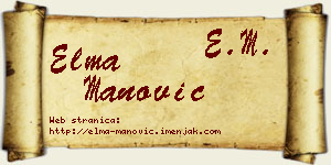 Elma Manović vizit kartica